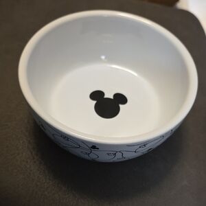 Disney Mickey Mouse Ceramic Dish Cat Or Dog Feed Bowl